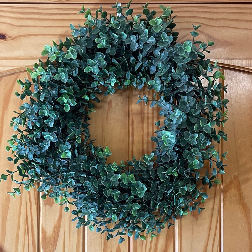 Lush Green Eucalyptus Holiday Wreath 18”